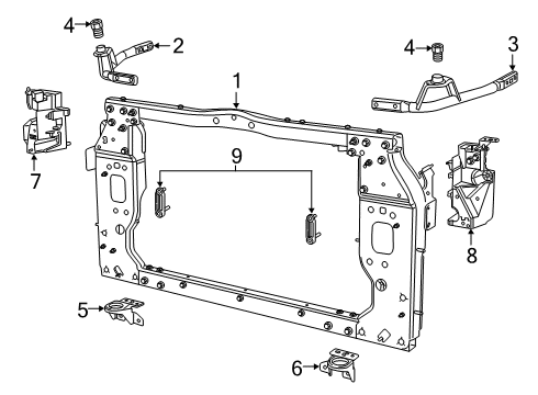 2022 Jeep Cherokee Radiator Support Diagram