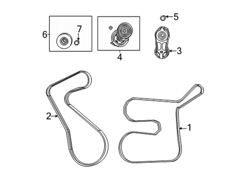 2022 Ram 1500 Belts & Pulleys Diagram 5