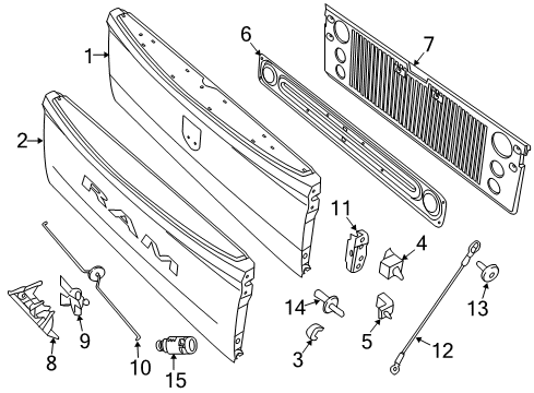 2022 Ram 1500 Classic Tail Gate Diagram 2