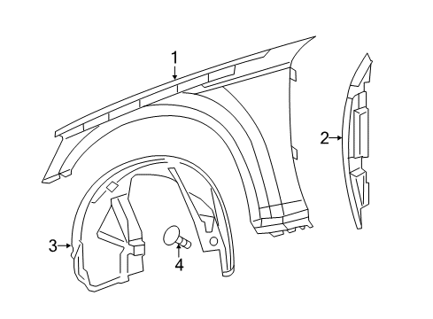 2023 Chrysler 300 Fender & Components Diagram