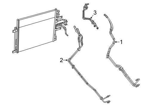 2017 Ram 1500 OIL COOLER PRESSURE AND RET Diagram for 55056859AE