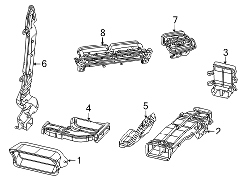 2023 Jeep Grand Cherokee L Ducts Diagram 1