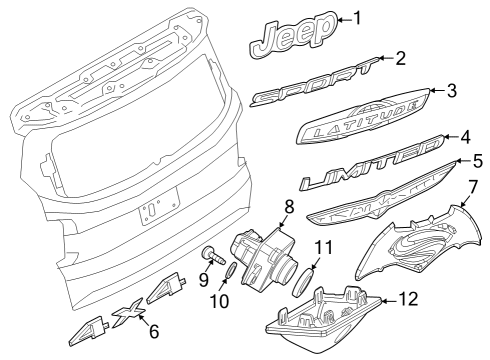 2022 Jeep Renegade NAMEPLATE Diagram for 68588548AA