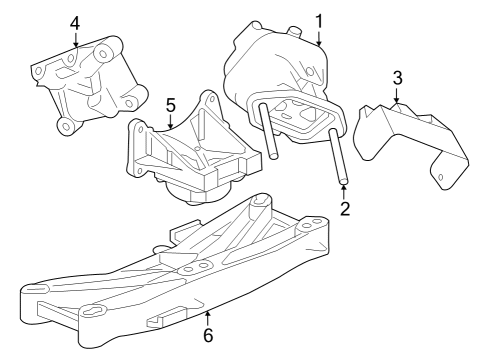 2023 Dodge Challenger Engine & Trans Mounting Diagram 5