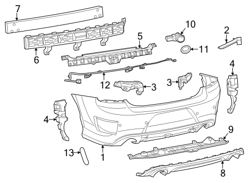 2023 Dodge Charger Bumper & Components - Rear Diagram 2