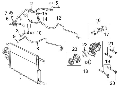 2022 Ram 1500 AIR CONDITIONING Diagram for 68477074AA