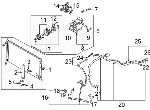 Bolt-A/C Compressor Diagram for MF911396