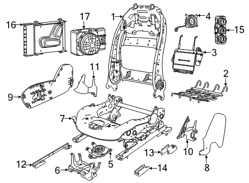 2021 Jeep Cherokee ADJUSTER-Power Seat Diagram for 68283298AE