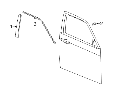 2021 Chrysler 300 Exterior Trim - Front Door Diagram