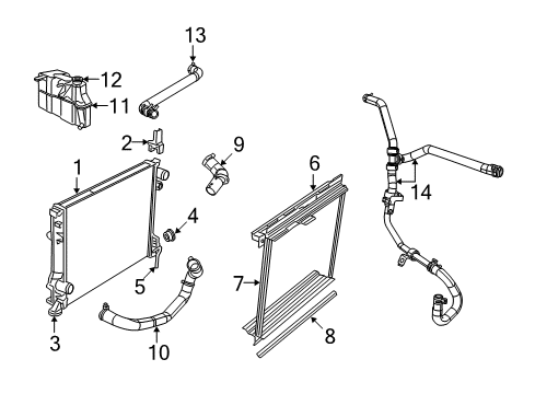 2023 Dodge Challenger Radiator & Components Diagram 1