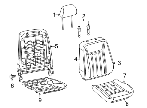 2022 Chrysler 300 Front Seat Components Diagram 4