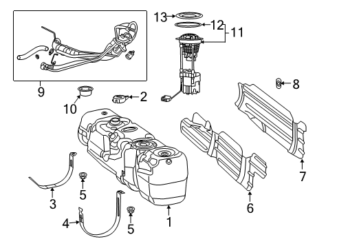 2020 Ram 2500 Fuel Diagram for 68379698AE