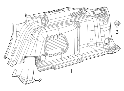 2024 Jeep Grand Cherokee Interior Trim - Quarter Panels Diagram 2