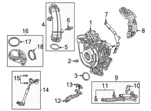 2022 Jeep Gladiator Turbocharger & Components Diagram