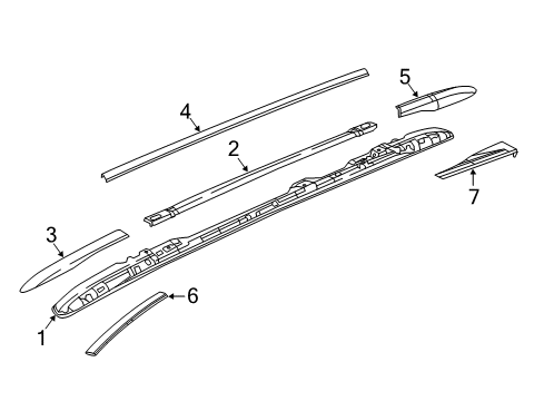 2021 Chrysler Voyager Exterior Trim - Roof Diagram 1