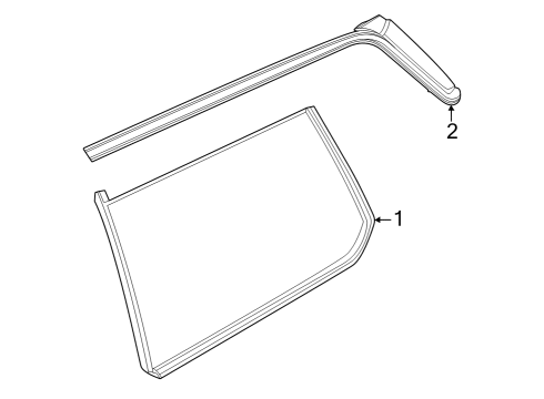 2024 Jeep Grand Cherokee L Glass & Hardware - Quarter Panel Diagram