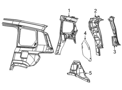 2024 Jeep Grand Cherokee L Inner Structure - Quarter Panel Diagram