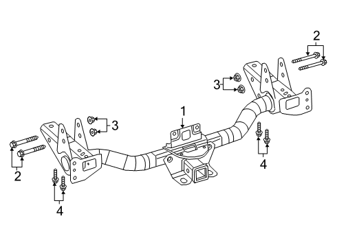 2023 Jeep Gladiator Trailer Hitch Components Diagram