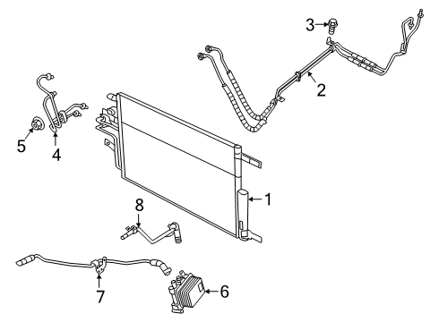 2019 Ram 1500 Oil Cooler Pressure And Ret Diagram for 68268597AD