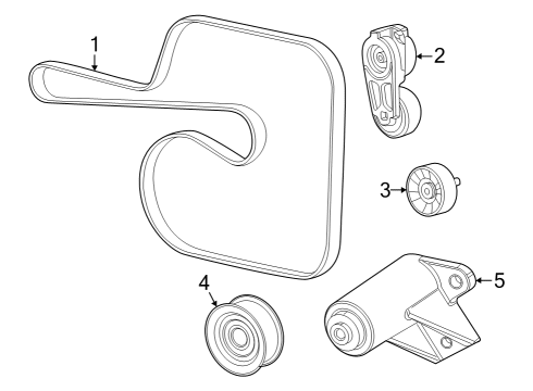 2022 Jeep Grand Cherokee Belts & Pulleys Diagram 3