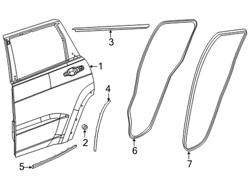 2024 Jeep Grand Cherokee L Door & Components Diagram 2