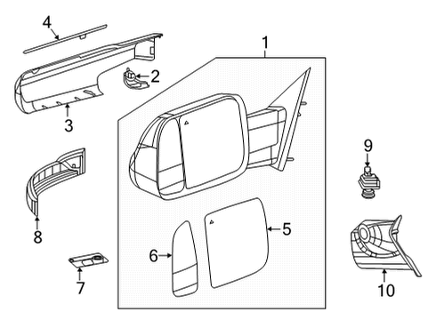 2022 Ram 1500 Mirrors Diagram 2