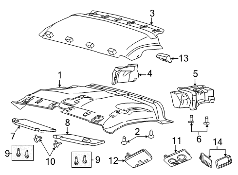 2023 Ram ProMaster 2500 Lamp-Dome Diagram for 5YC37LA6AD