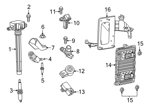 2022 Ram ProMaster City Module-Engine Controller Diagram for 68460249AB