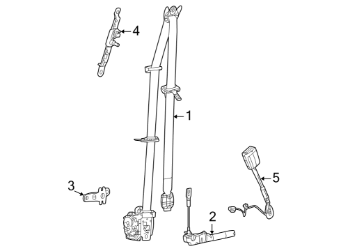 2024 Jeep Grand Cherokee BELT ASSY-FRONT SEAT Diagram for 7MW32TX7AA