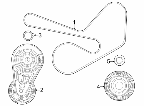 2023 Jeep Compass BELT-SERPENTINE Diagram for 68428079AA