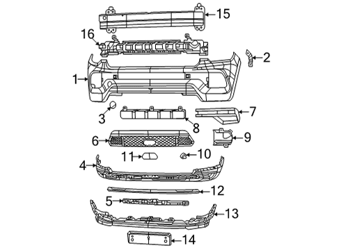 2022 Jeep Compass Air Dam Diagram for 68437028AA