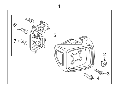 2022 Jeep Renegade Tail Diagram for 68459198AA