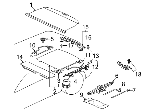 Bracket-Cargo Floor Carpet Diagram for 7240A059