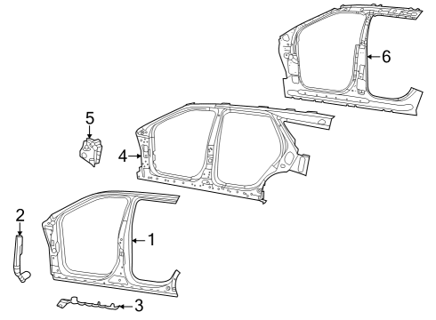 2023 Jeep Grand Cherokee REINFORCE-BODY SIDE APERTURE Diagram for 68531358AG