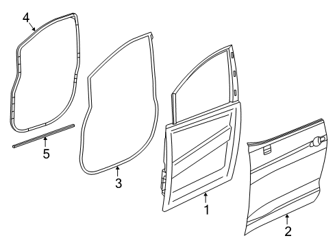 2021 Chrysler Voyager Door & Components Diagram 1