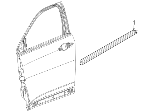 2023 Dodge Hornet Exterior Trim - Front Door Diagram