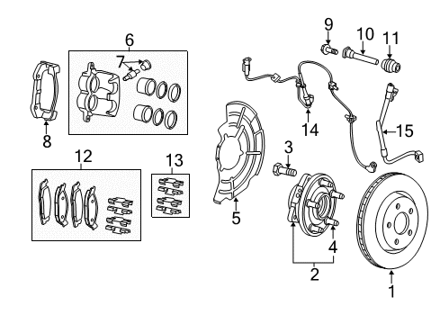 2020 Jeep Grand Cherokee PAD KIT-FRONT DISC BRAKE Diagram for 68052369AE