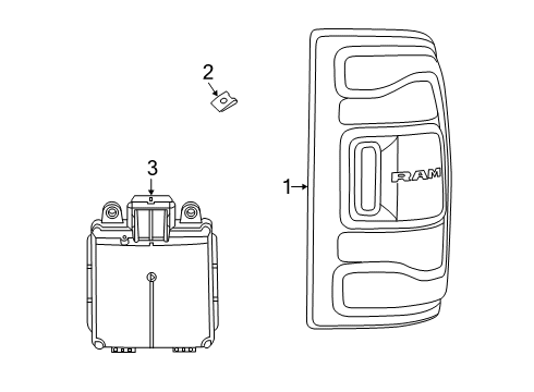 2023 Ram 3500 Tail Lamps Diagram 1