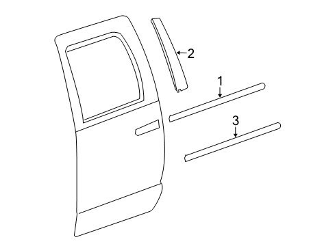 2022 Ram 1500 Classic Exterior Trim - Rear Door Diagram 2