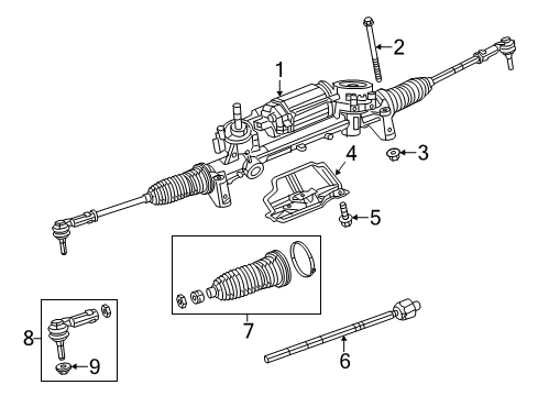 2023 Jeep Cherokee Steering Gear & Linkage Diagram