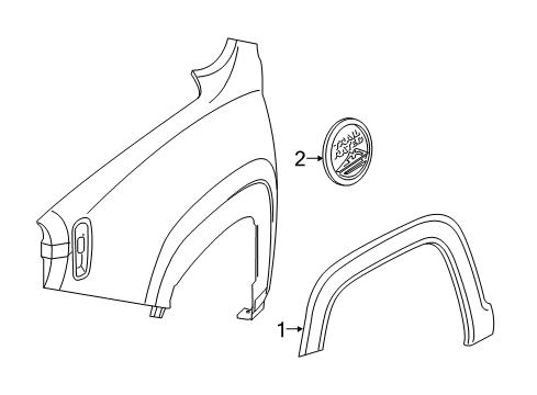 2022 Jeep Renegade Exterior Trim - Fender Diagram