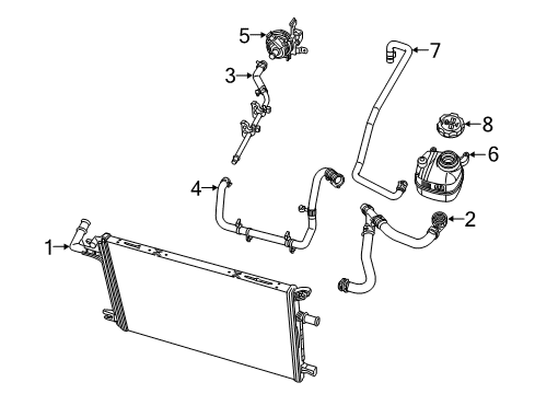 2024 Jeep Wrangler HOSE-COOLANT BOTTLE INLET Diagram for 68541743AA