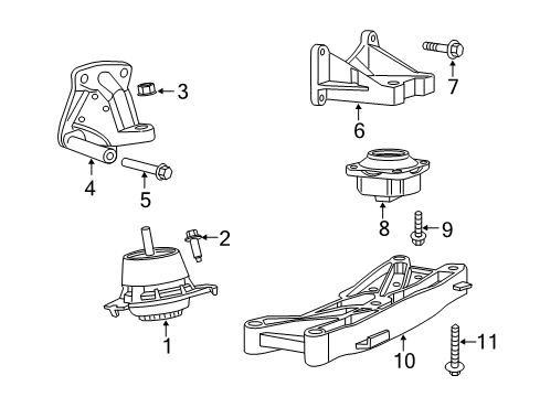 2022 Chrysler 300 Engine & Trans Mounting Diagram 2