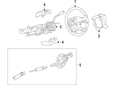 2023 Ram 3500 WHEEL-STEERING Diagram for 7KB74BD3AA