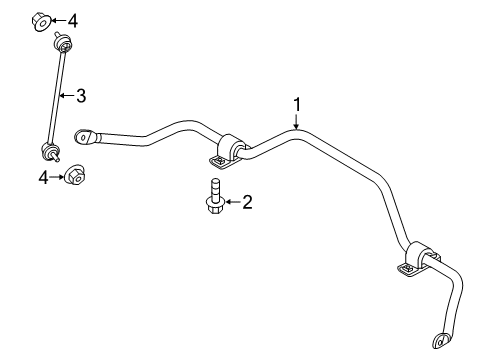 2021 Jeep Renegade Stabilizer Bar & Components - Front Diagram