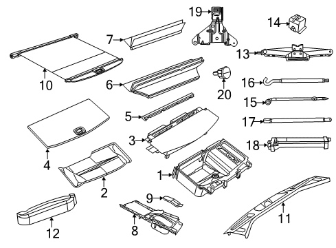 2022 Dodge Durango Interior Trim - Rear Body Diagram