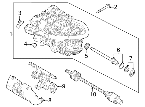 2024 Dodge Hornet Axle & Differential - Rear Diagram 1