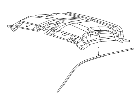 2022 Ram ProMaster City Exterior Trim - Roof Diagram