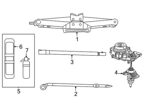 2024 Jeep Grand Cherokee L Jack & Components Diagram