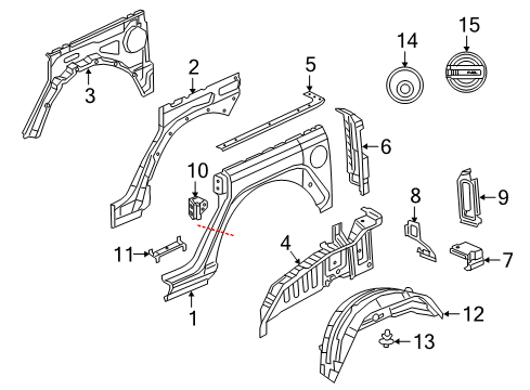 2021 Jeep Wrangler DOOR-FUEL FILL Diagram for 68330920AJ